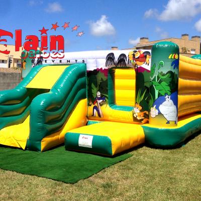 Castle_Slide_Jungle_animals_inflatable_Party_Alain_Balões_Special_Events